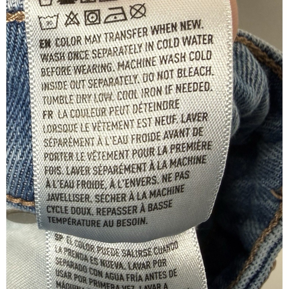 American Eagle Ripped Mom Jeans Size 0 NWOT Comfort Stretch Waistband Distressed - Picture 11 of 12
